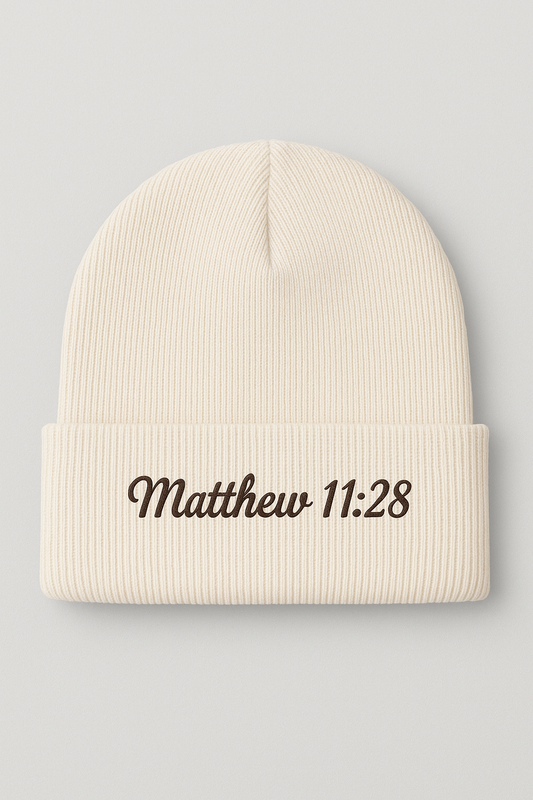 Matthew 11:28 Beanie