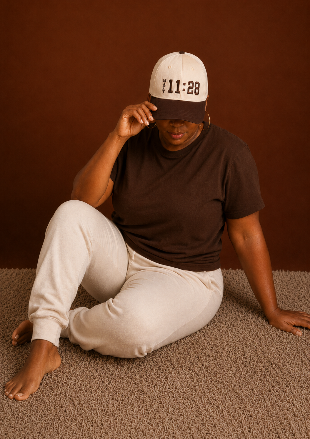 Rest In Him™  Matthew 11:28 Two-Tone Dad Hat