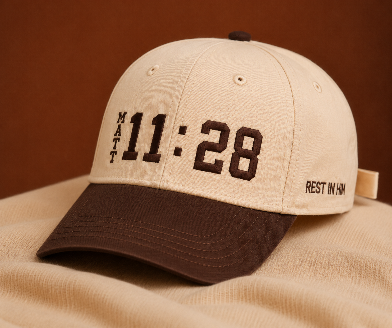 Rest In Him™  Matthew 11:28 Two-Tone Dad Hat