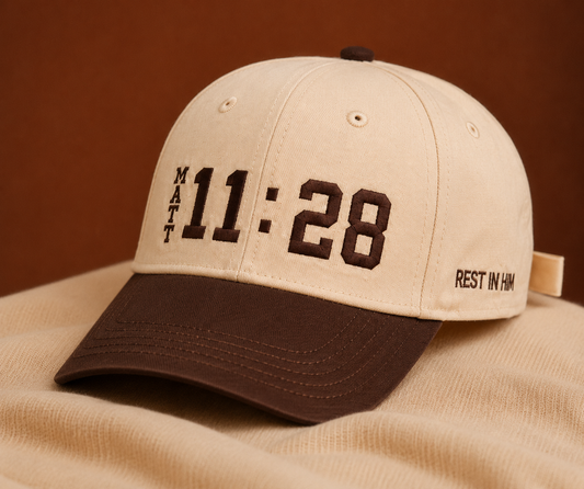 Rest In Him™  Matthew 11:28 Two-Tone Dad Hat
