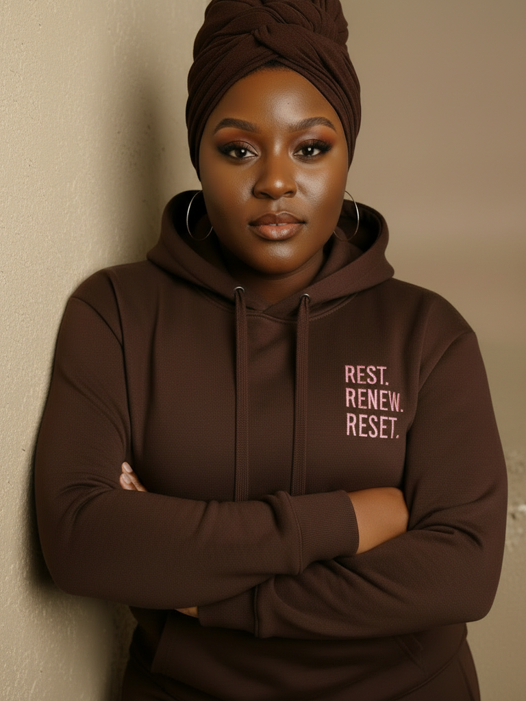 The "Rest. Renew. Reset."  Hoodie