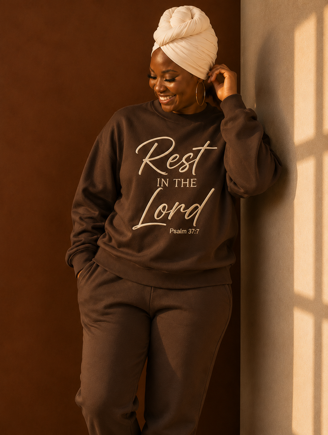 Rest in the Lord Signature Crewneck – Chocolate
