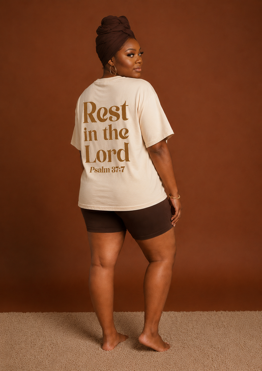 Rest in the Lord™ Oversized Boxy Tee | Psalm 37:7